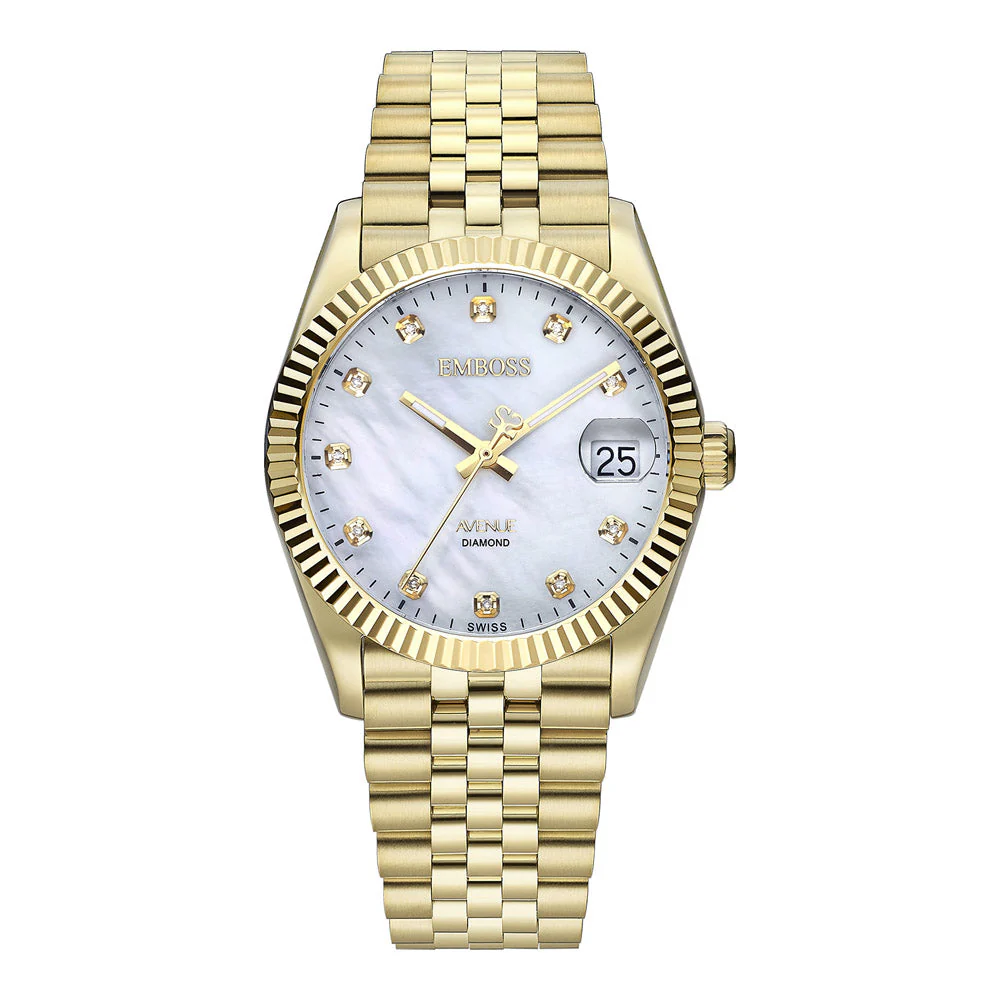 שעון יד EMBOSS DIAMONDS לאישה EMAVFAYGWMY011