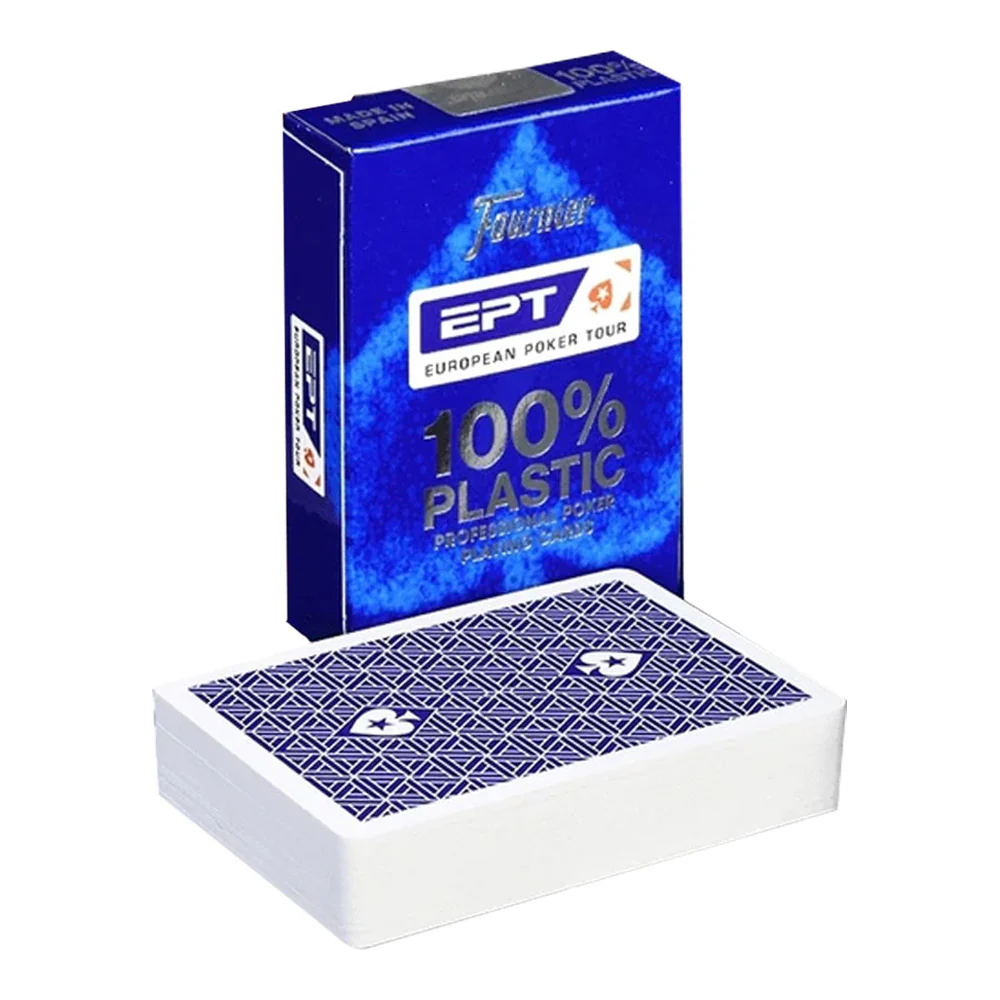 קלפים EPT לפוקר 100% פלסטיק כחול - Image 2