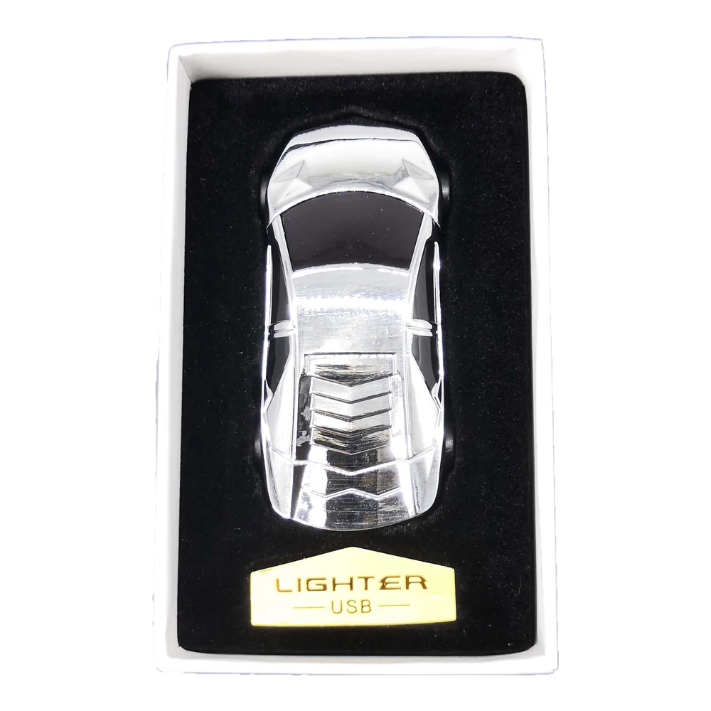 מצת USB זרמים איקס בעיצוב מכונית בגוון כסוף עם פנס - Image 2