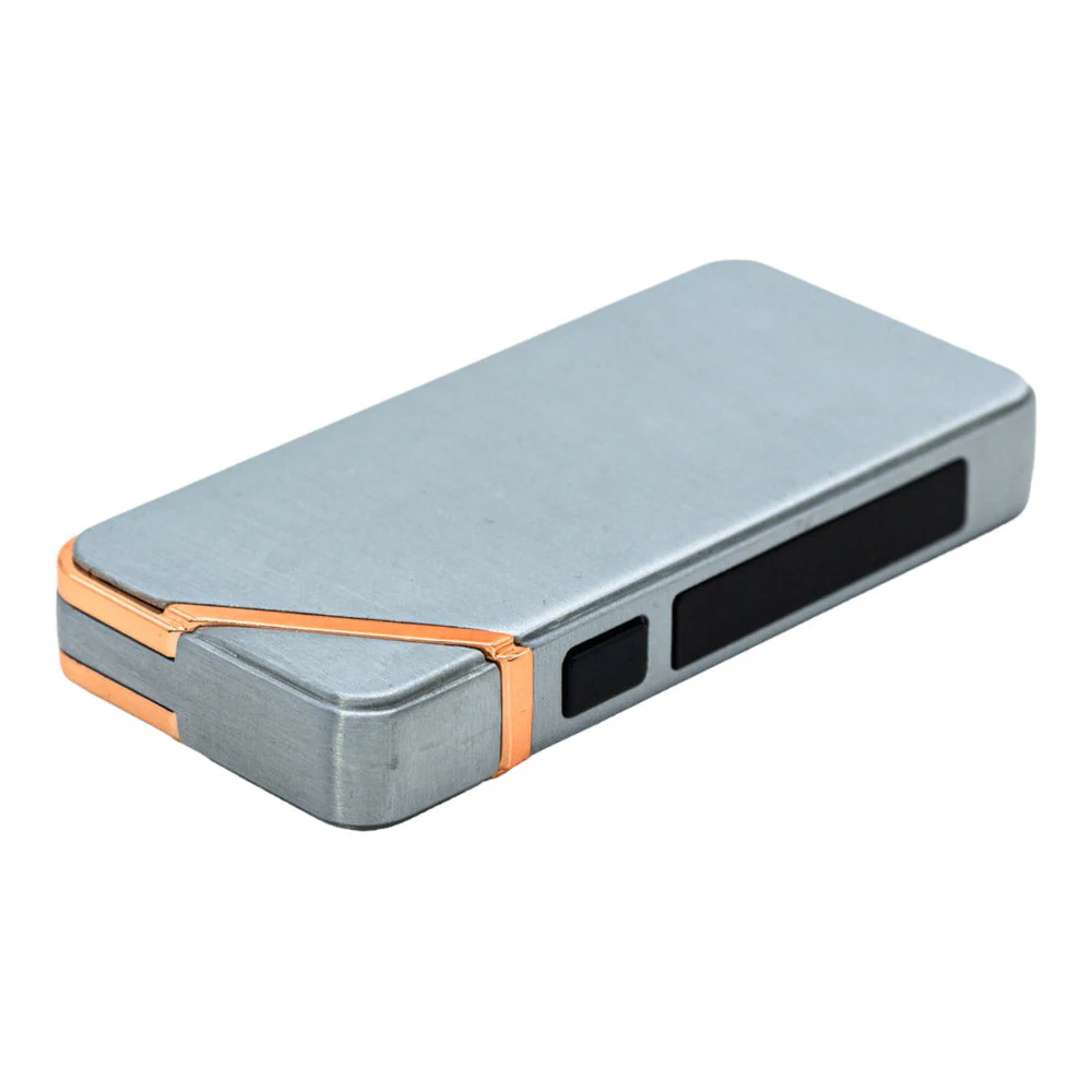 מצית זרמים USB בצבע כסף קלאסי