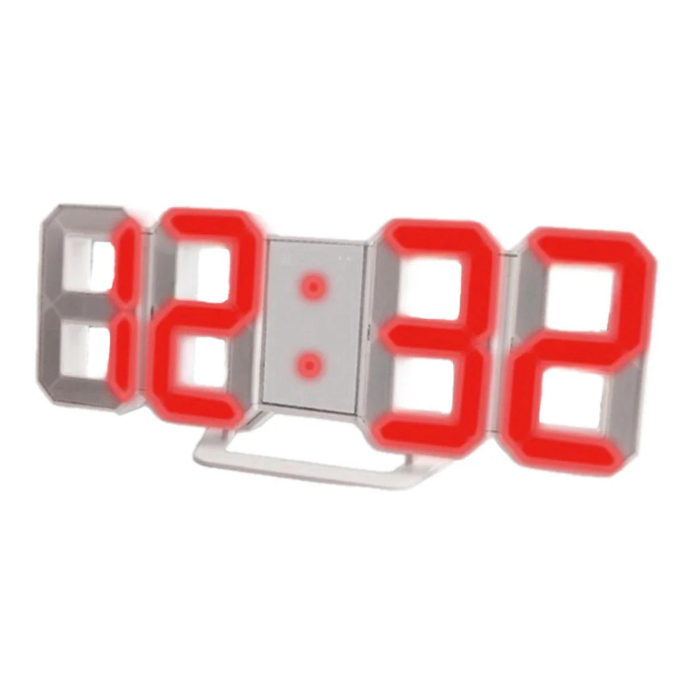 שעון מעורר שולחני דיגיטלי עם LED אדום