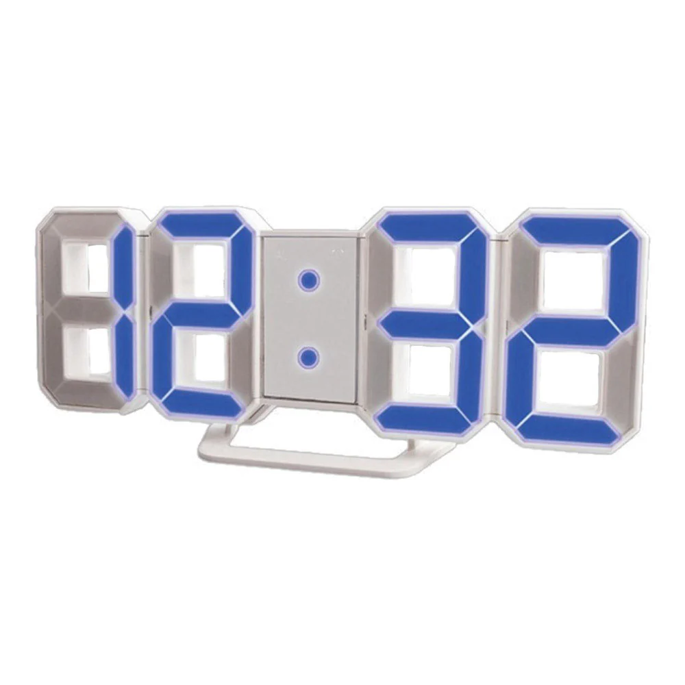 שעון מעורר שולחני דיגיטלי עם LED כחול