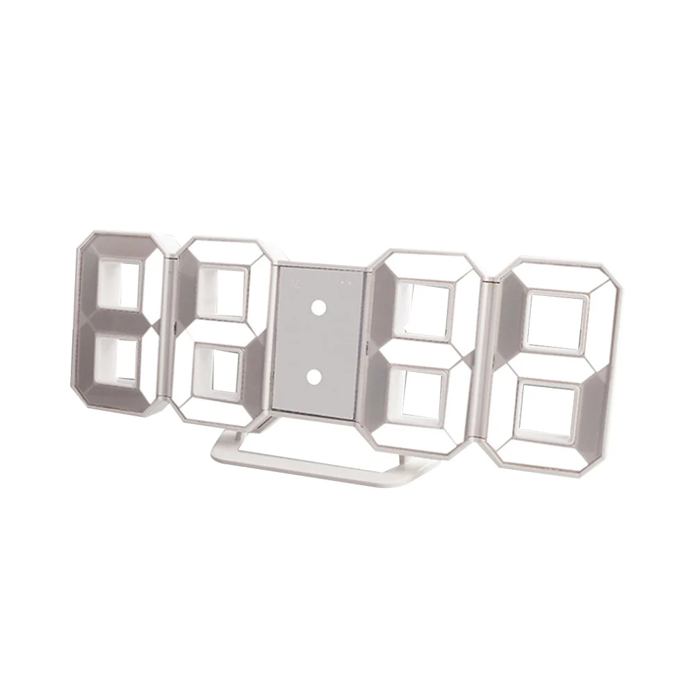 שעון מעורר LED שולחני לבן