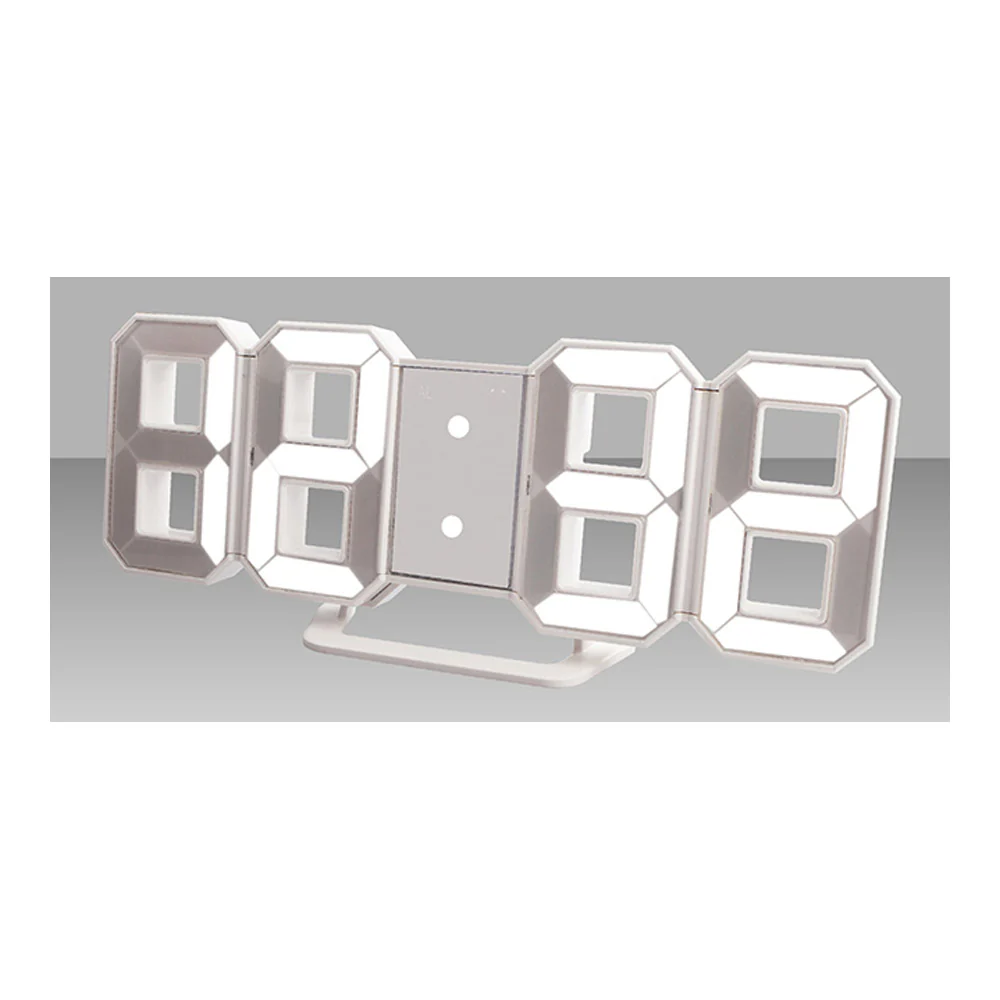 שעון מעורר LED שולחני לבן - Image 2