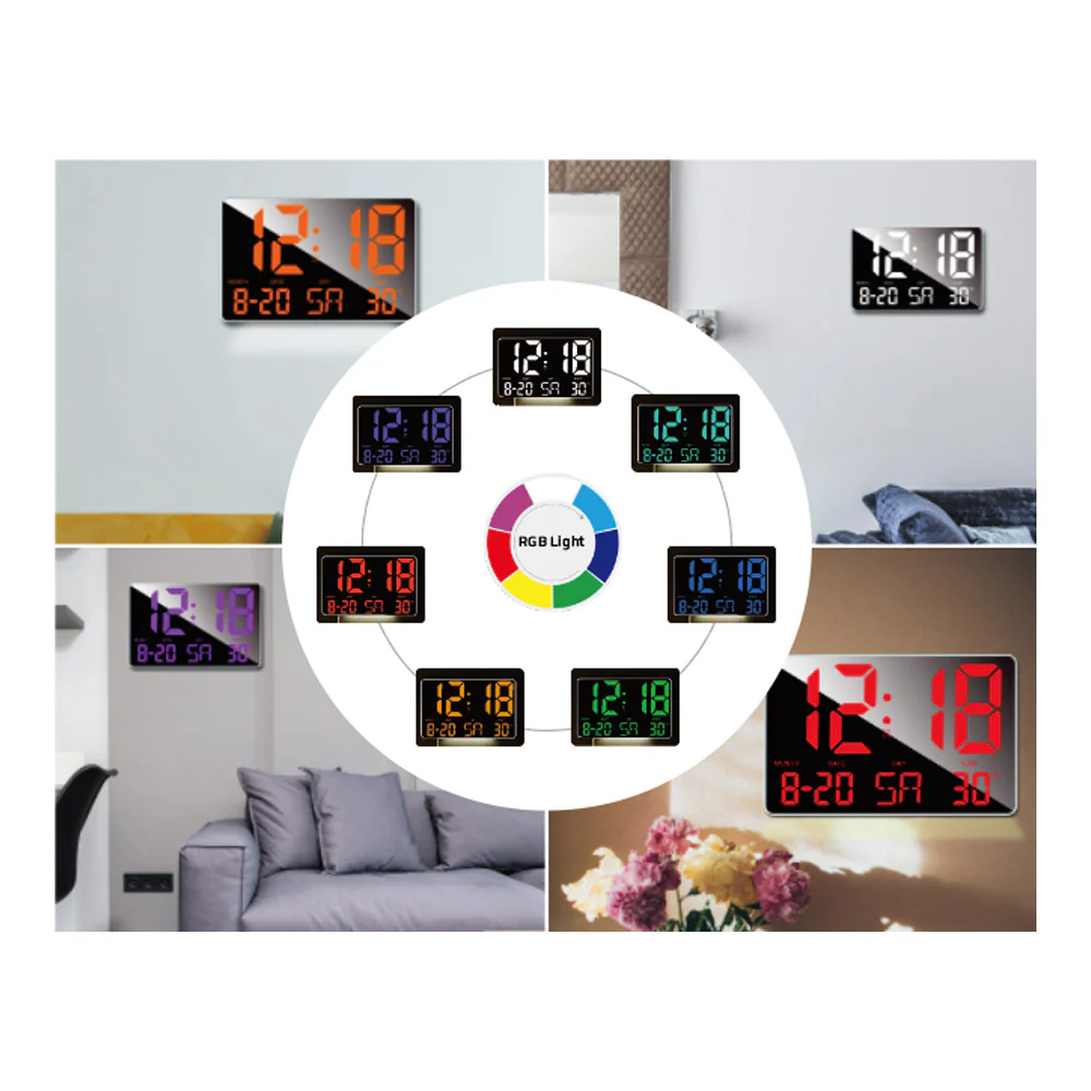 שעון קיר/שולחני RGB מחליף צבעים - Image 9