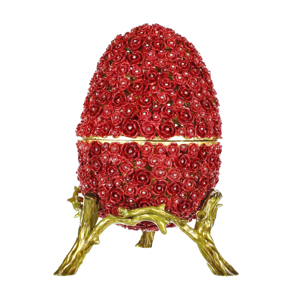 ביצת פברז'ה עם עיטורי פרחים - Image 7