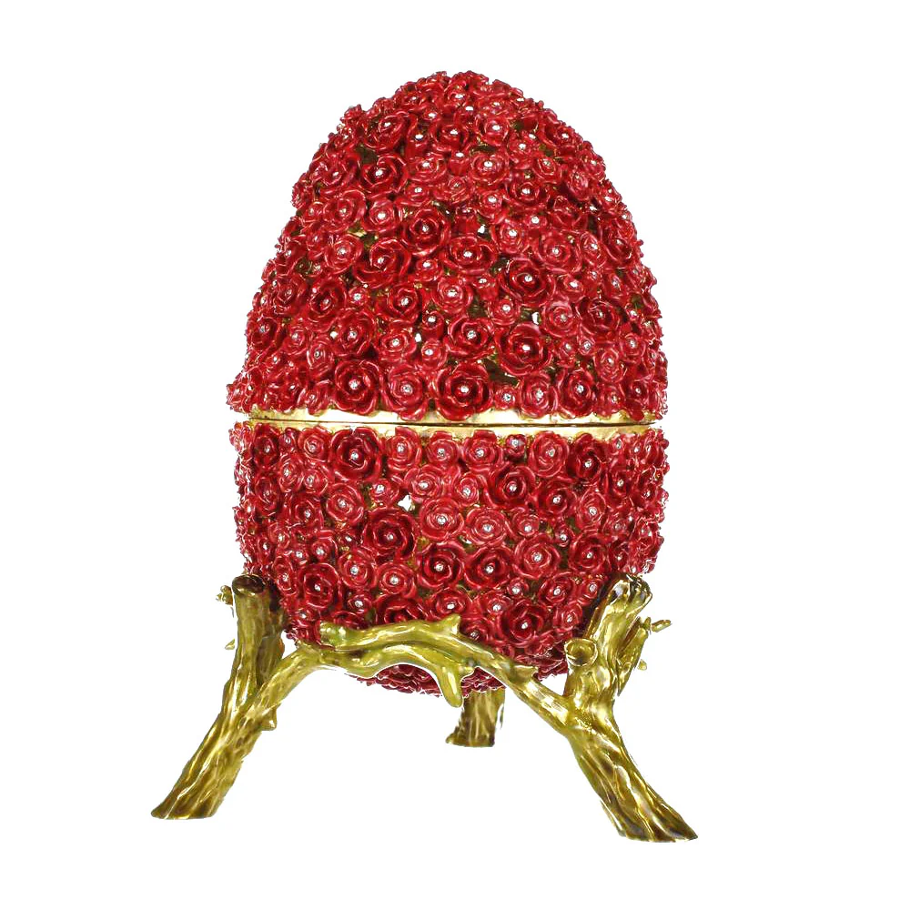 ביצת פברז'ה עם עיטורי פרחים - Image 8