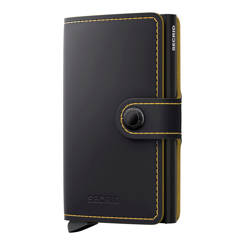 ארנק SECRID כרטיסים נשלפים Mini wallet Matte Black & Ochre