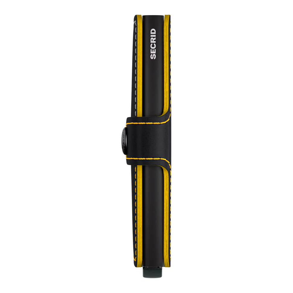 ארנק SECRID כרטיסים נשלפים Mini wallet Matte Black & Ochre - Image 3