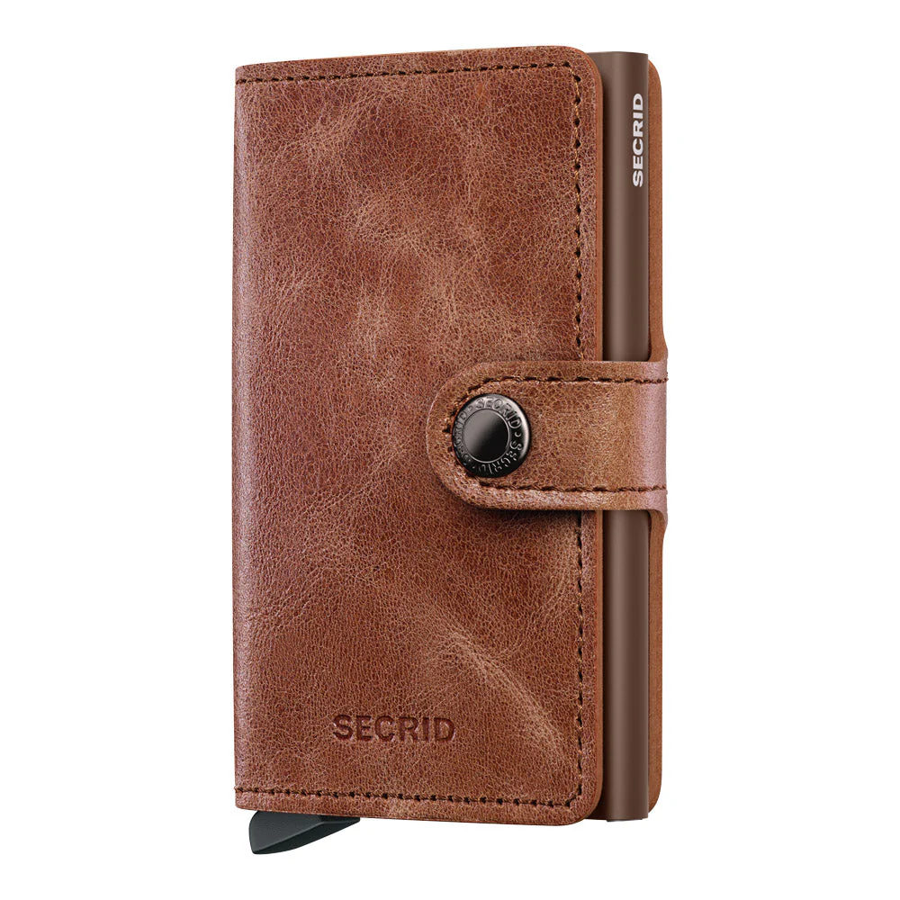 ארנק SECRID כרטיסים נשלפים Mini wallet Vintage Cognac-Brown
