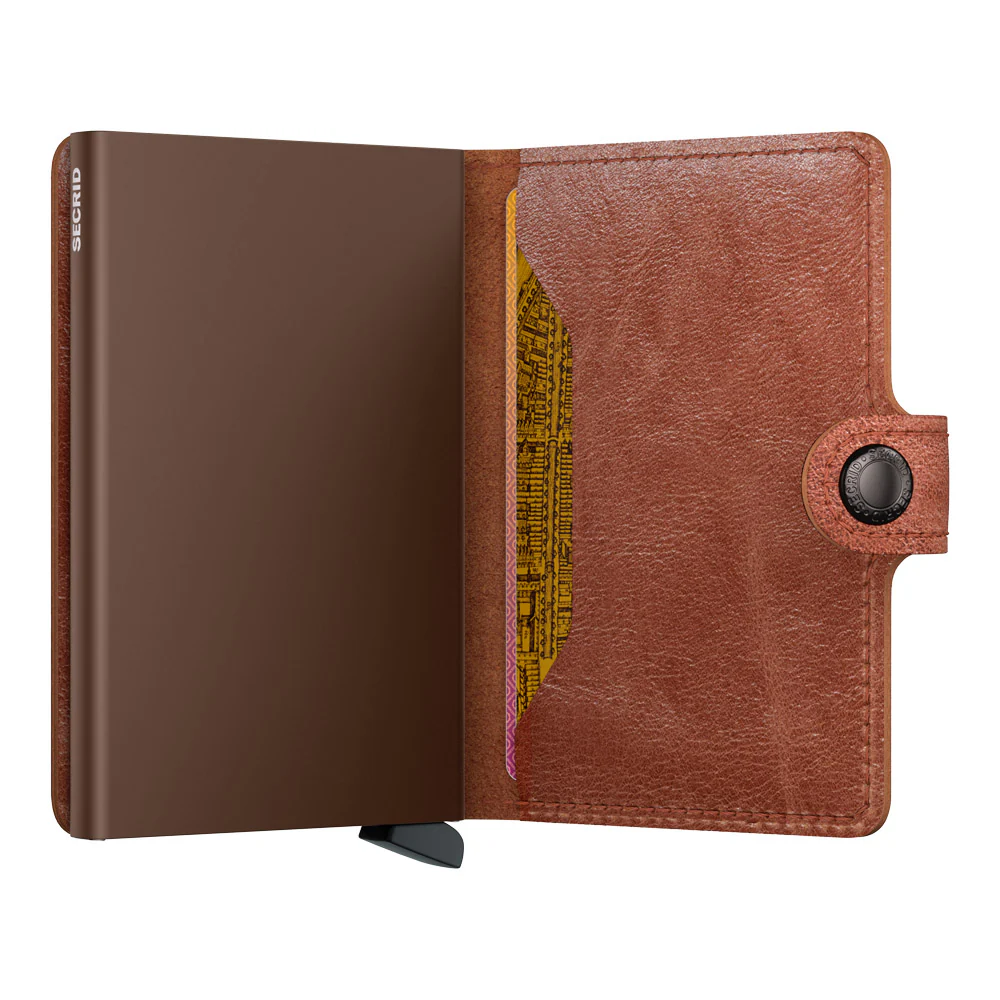 ארנק SECRID כרטיסים נשלפים Mini wallet Vintage Cognac-Brown - Image 4