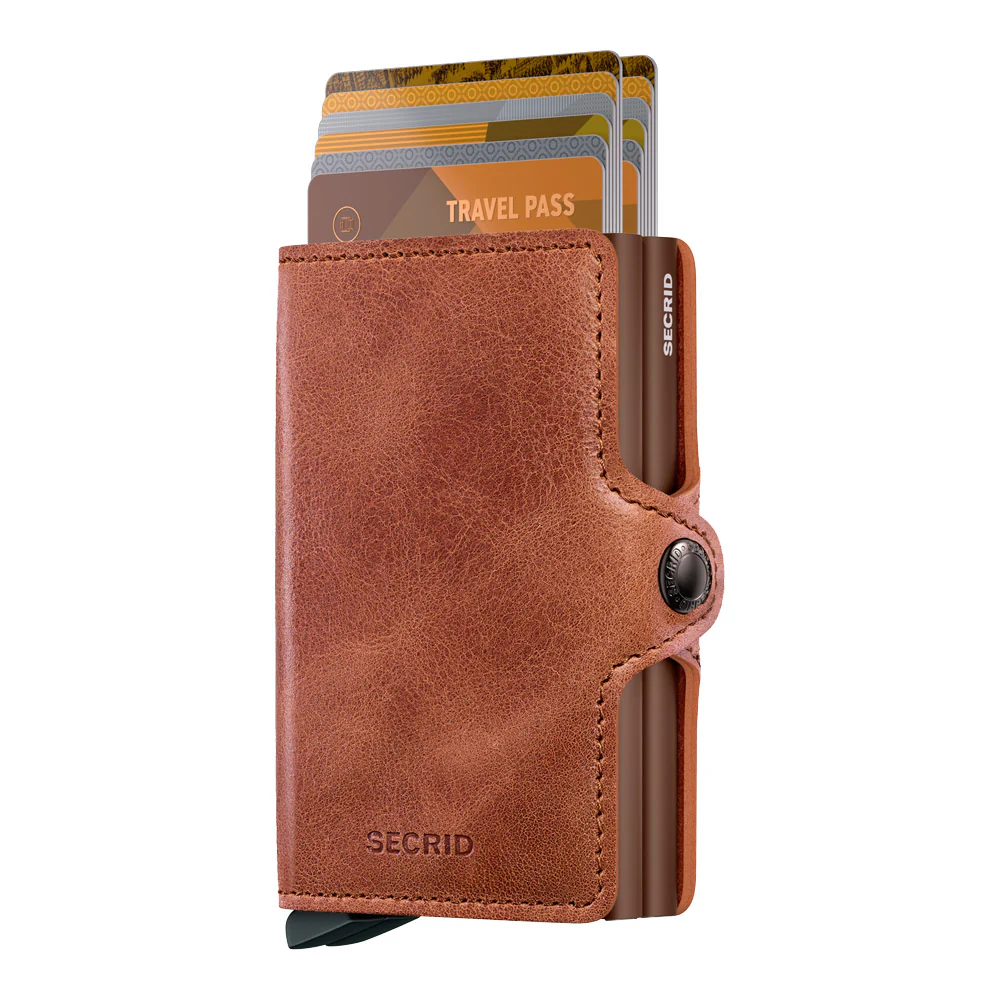 ארנק SECRID כרטיסים נשלפים Twinwallet Vintage Cognac-Brown - Image 2