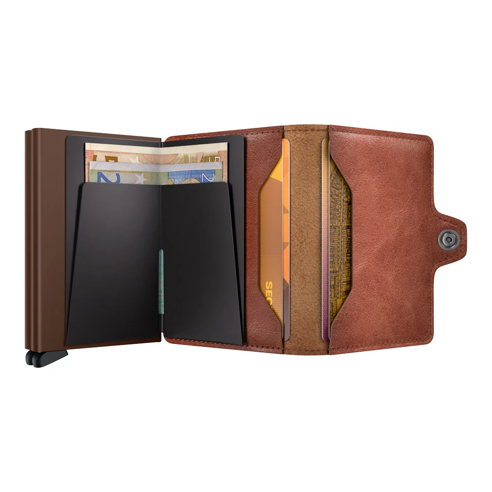 ארנק SECRID כרטיסים נשלפים Twinwallet Vintage Cognac-Brown - Image 4