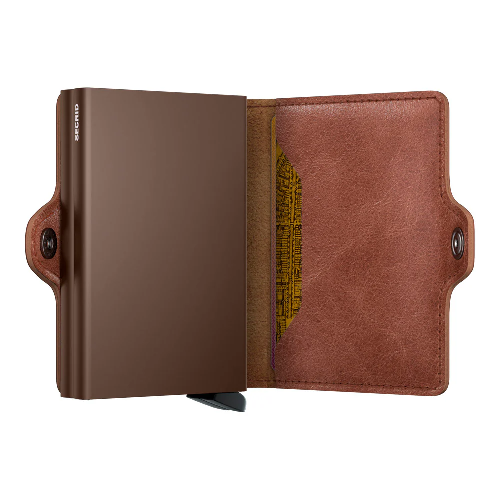 ארנק SECRID כרטיסים נשלפים Twinwallet Vintage Cognac-Brown - Image 5