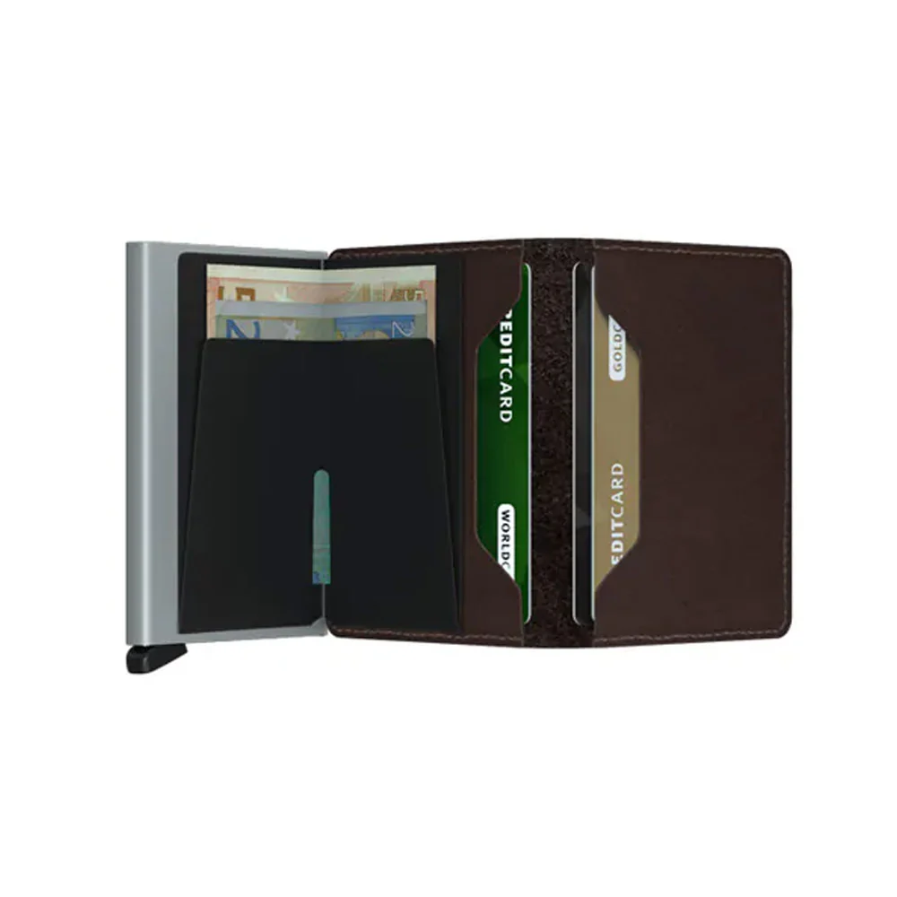 ארנק כרטיסים נשלפים SECRID Slimwallet מעור חום כהה - Image 3