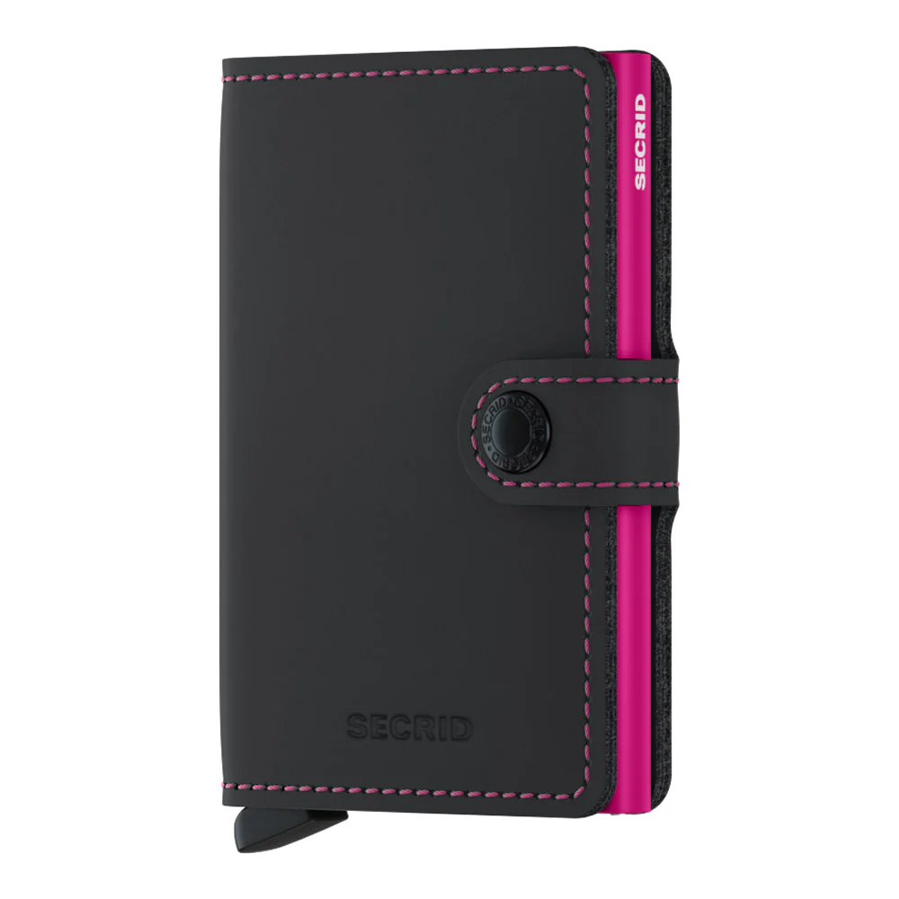 ארנק SECRID כרטיסים נשלפים Mini wallet Matte Black & fuchsia