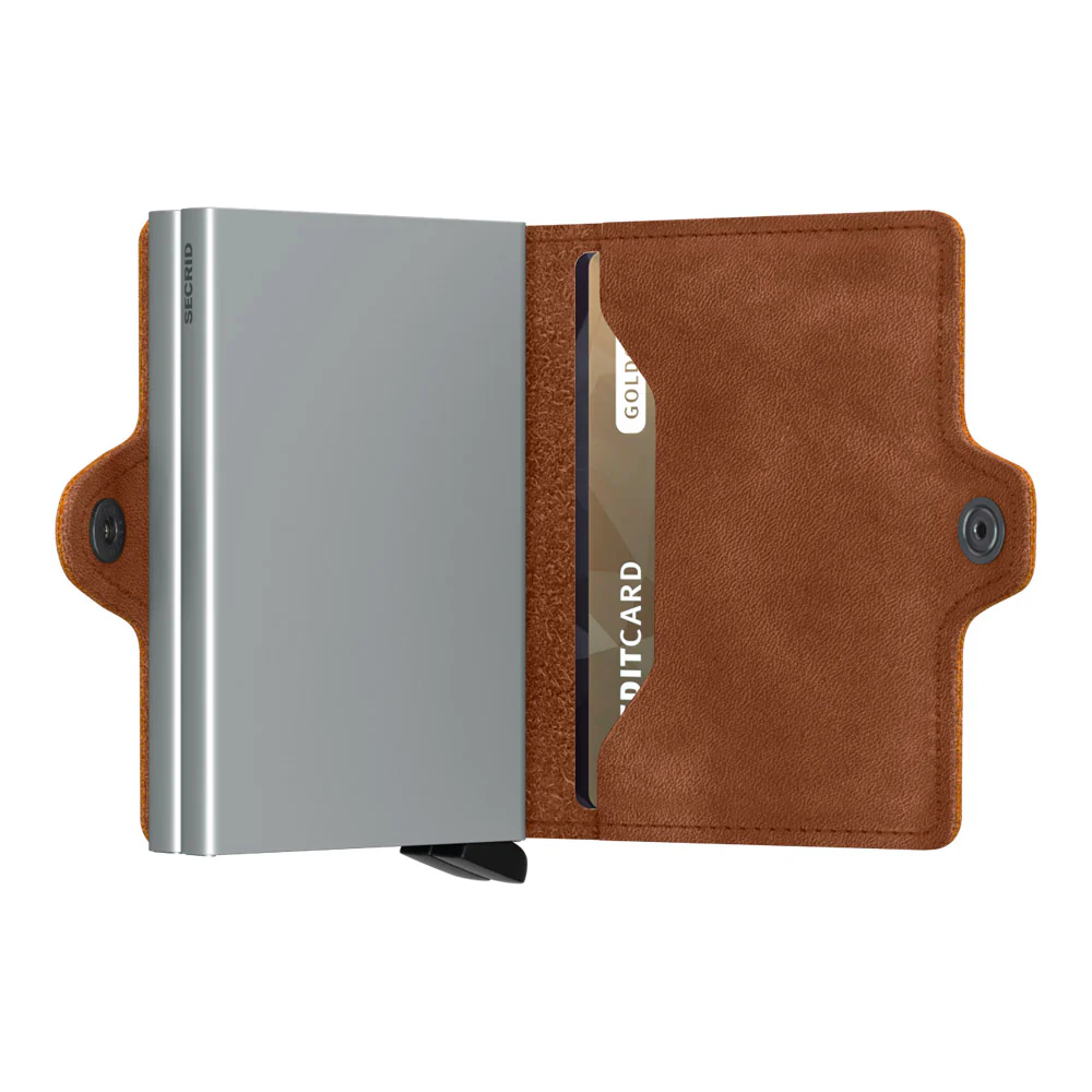 ארנק כרטיסים נשלפים SECRID TWIMWALLET מעור בצבע חום וינטג' - Image 3