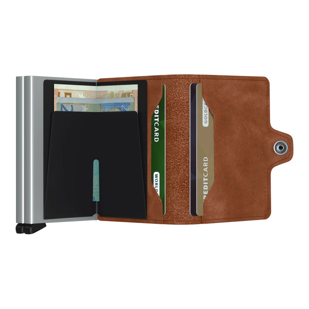 ארנק כרטיסים נשלפים SECRID TWIMWALLET מעור בצבע חום וינטג' - Image 4