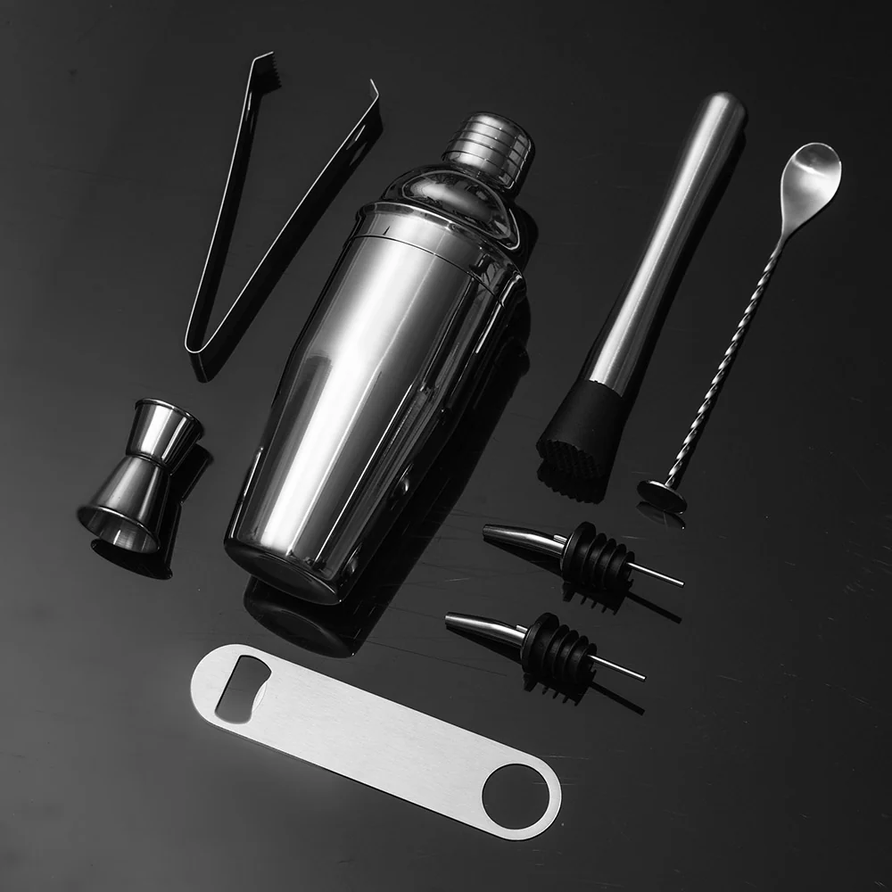 ערכת ברמן סופר פרימיום COCKTAIL SHAKER מעוצבת ואיכותית הכוללת 8 חלקים - Image 2