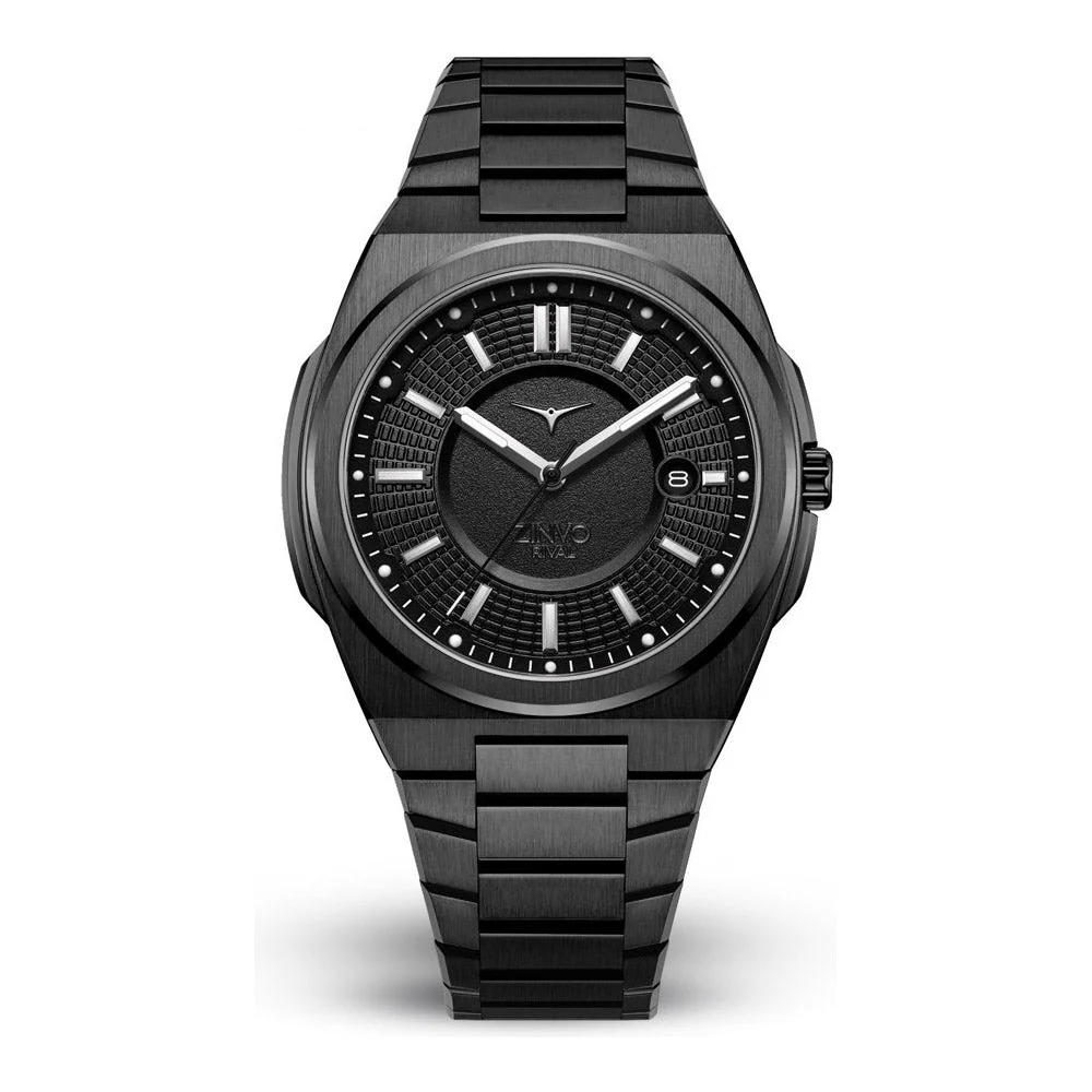 שעון יד לגבר ZINVO מסדרת RIVAL דגם BLACK