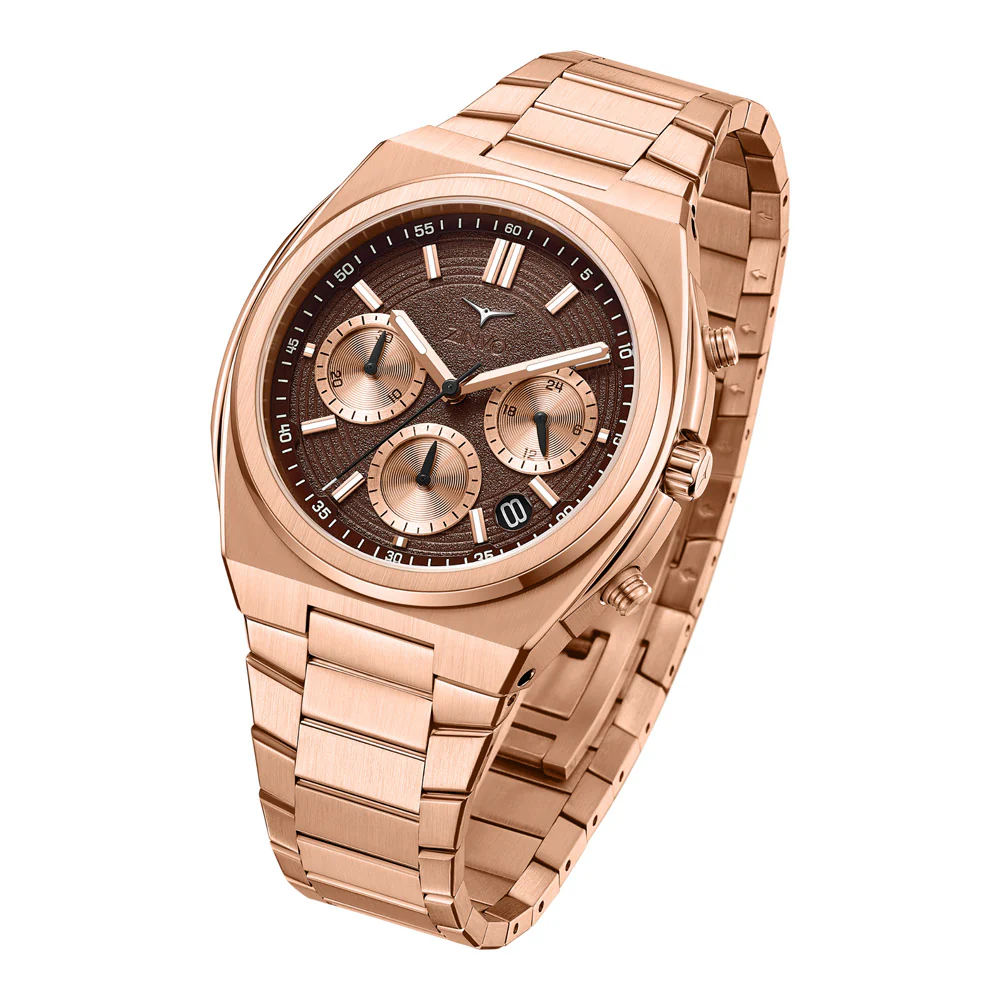 ืฉืขืื ืื ืืืืจ ZINVO ืืกืืจืช CHRONO ืืื ROSE GOLD - Image 2