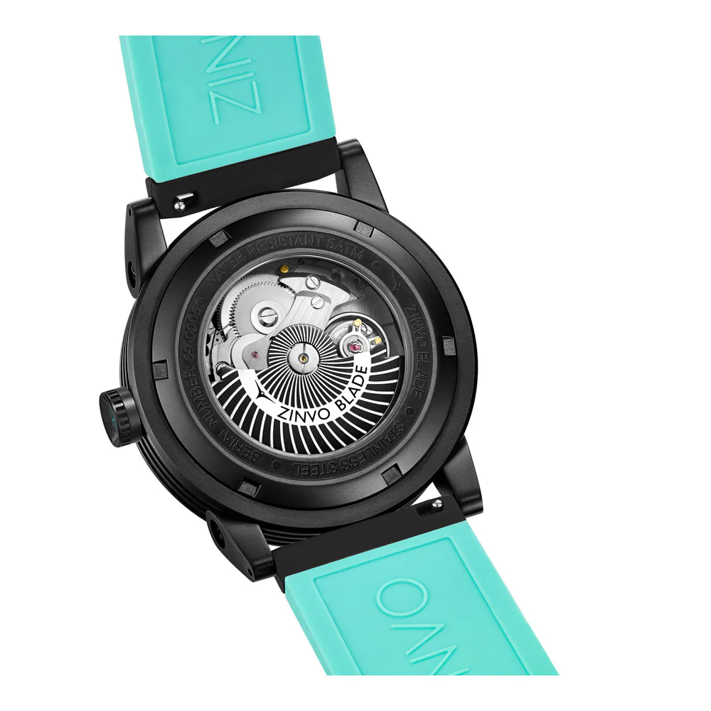 שעון יד לגבר ZINVO מסדרת BLADE דגם CYAN - Image 5