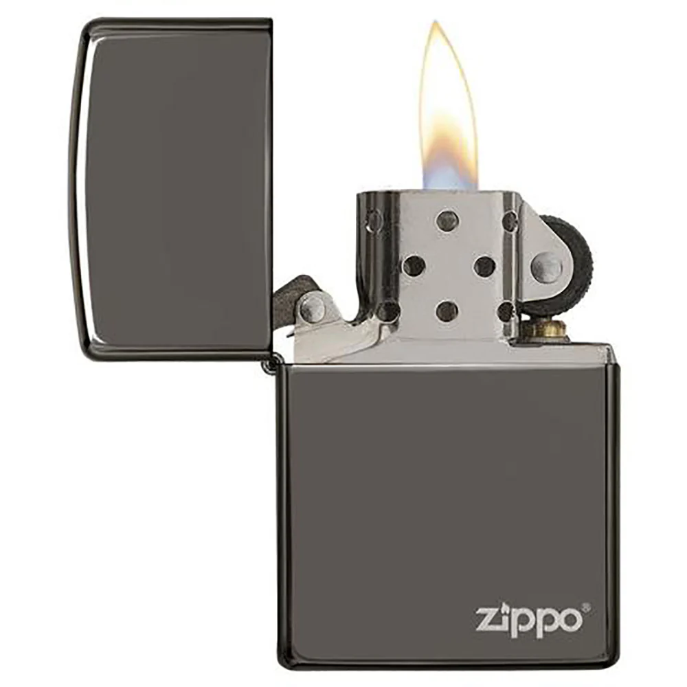 מצית זיפו קרח שחור יוקרתית - Image 3