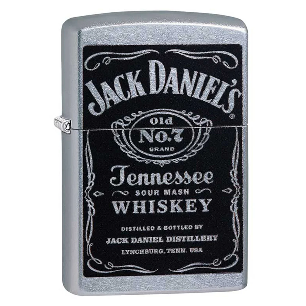 מצית זיפו כסופה עם תוית שחורה JACK DANIELS - Image 2