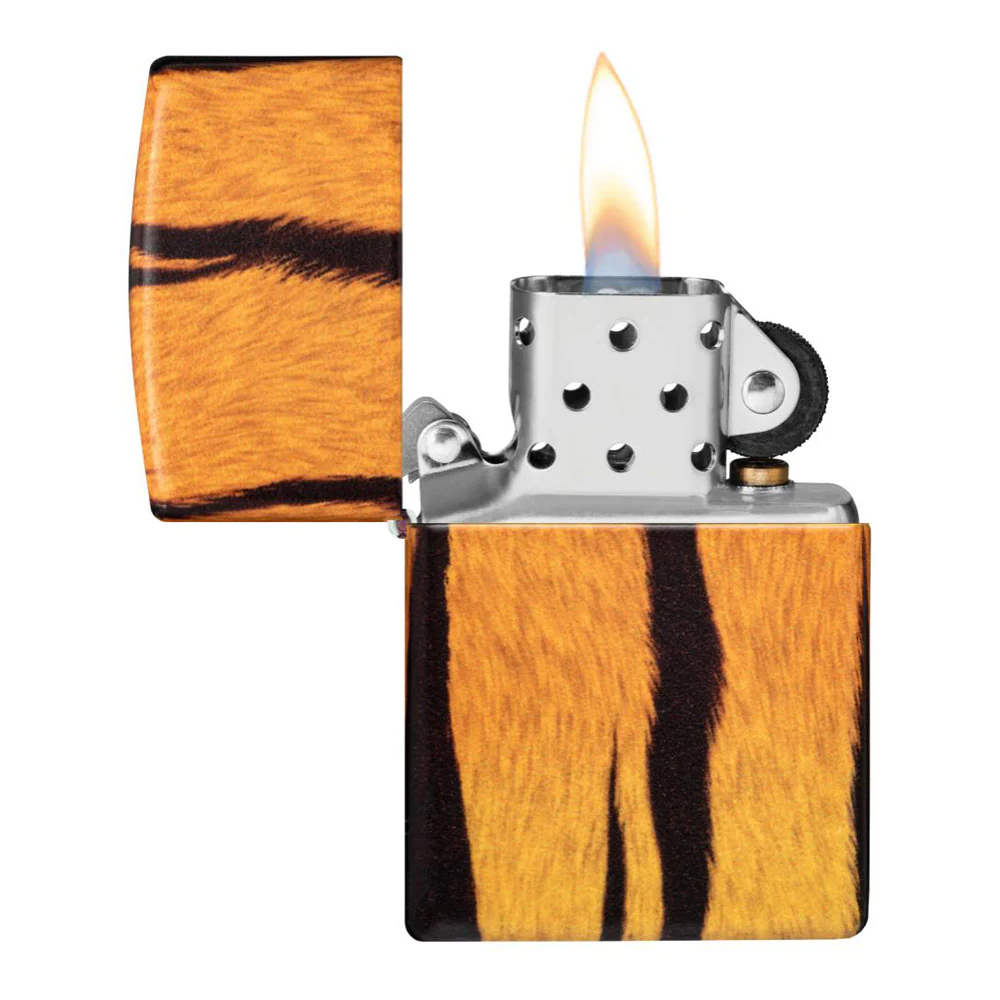 מצית זיפו הדפס פרוות טיגריס - Image 3